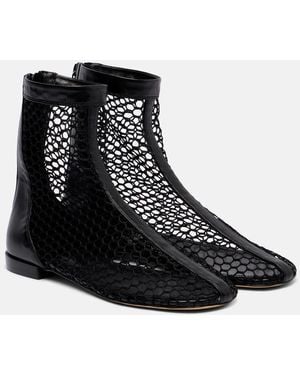 Souliers Martinez Maxima Mesh Ankle Boots - Black