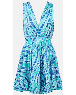 Poupette Bessie Printed Minidress - Blue