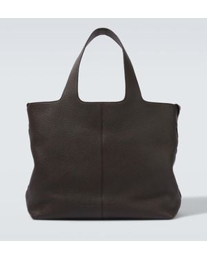 Bottega Veneta Diago Intreccio Large Leather Tote Bag - Black