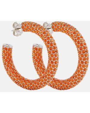 AMINA MUADDI Cameron Medium Hoop Earrings - Orange