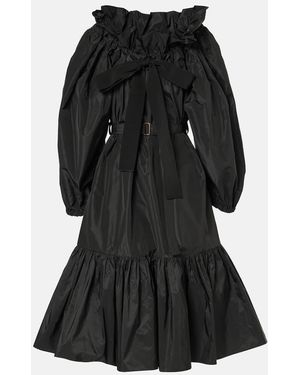 Patou Ruffled Tiered Faille Minidress - Black