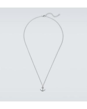 Mateo Anchor Lock Small Sterling Chain Necklace - White