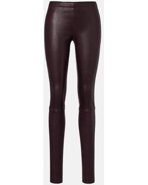 Stouls Carolyn Leather Leggings - Purple