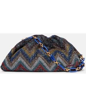 Missoni Zigzag Medium Beaded Shoulder Bag - Blue