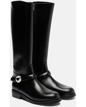 Coperni Cavalier Leather Knee-High Boots - Black
