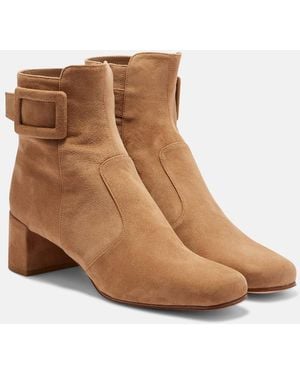 Roger Vivier Tres Vivier Polly 45 Leather Ankle Boots - Brown
