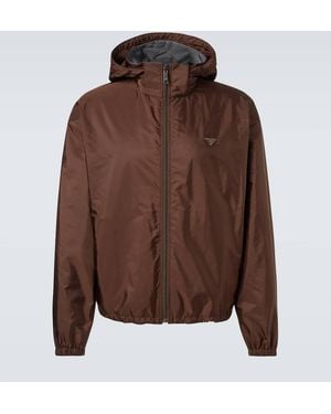 Prada Reversible Hooded Re-Nylon Jacket - Brown