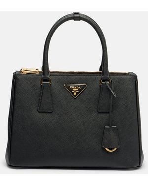 Prada Galleria Medium Saffiano Leather Tote Bag - Black