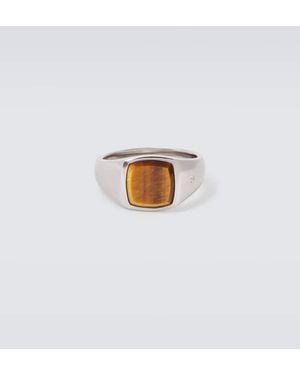 Tom Wood Kay Sterling Ring With Tiger's Eye - White