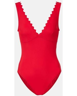 Karla Colletto Ines Scalloped Swimsuit - Red