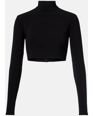 Costarellos Cropped Top - Black