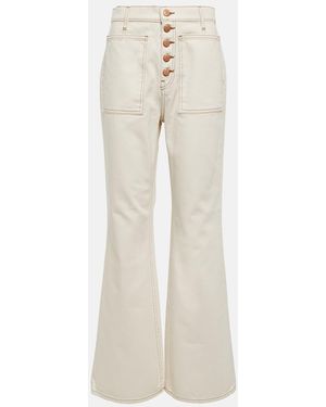 Ulla Johnson The Lou High-rise Flared Jeans - White