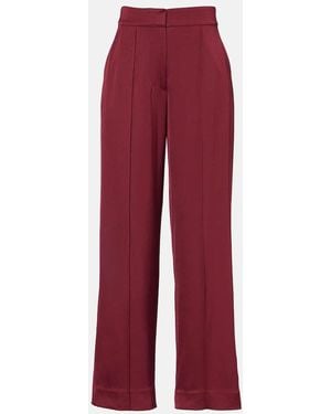 Jonathan Simkhai Kyra Satin Wide-Leg Pants - Red