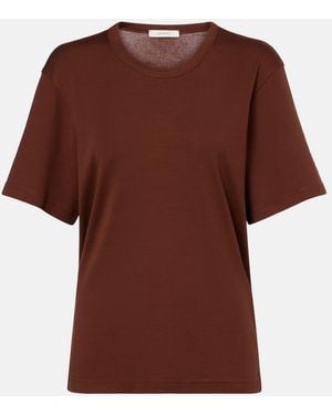 Lemaire Cotton Jersey T-Shirt - Brown