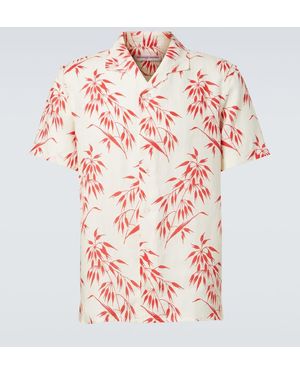 Orlebar Brown Hibbert Printed Linen Shirt - Red