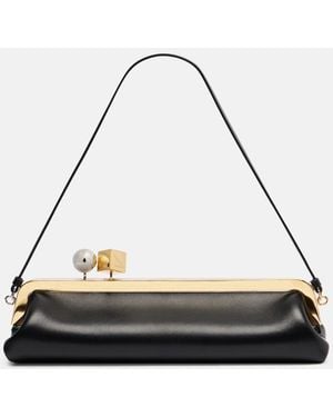 Jacquemus Salon Leather Clutch - Black