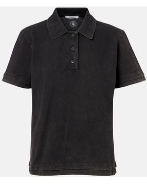 JW Anderson Cotton Pique Polo Shirt - Black