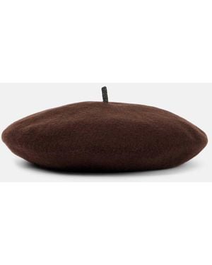 Brunello Cucinelli Wool Beret - Brown