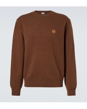 Loewe Anagram Wool Sweater - Brown