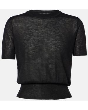 JOSEPH Cashair Cashmere Top - Black
