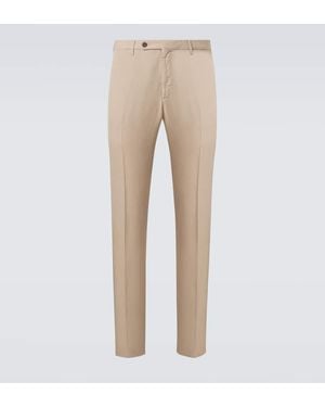 Slowear Linen And Cotton Straight Pants - Natural