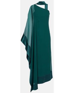 ‎Taller Marmo Betsy Spirito One-Shoulder Silk Maxi Dress - Green