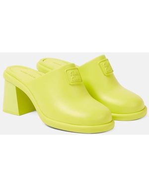 Miu Miu Soft Mules - Yellow