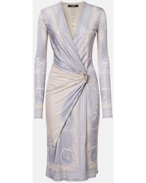 Versace Printed Viscose Dress - White