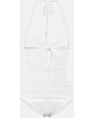Isabel Marant Crochet Cotton-Blend Bodysuit - White