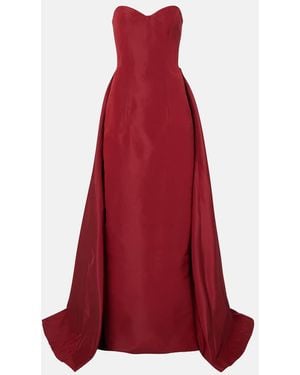 Monique Lhuillier Silk Faille Gown - Red