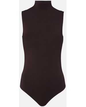 Wolford High-Neck Bodysuit - Brown