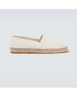 Brunello Cucinelli Leather-trimmed Canvas Espadrilles - Multicolour