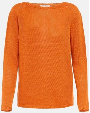 Max Mara Giolino Linen Sweater - Orange