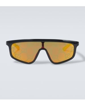 Gucci Mask Sunglasses - Brown