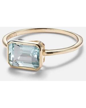 Mateo 14Kt Ring With Topaz - Metallic