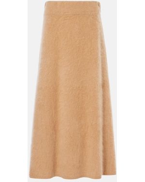 Lisa Yang Asta Cashmere Midi Skirt - Natural