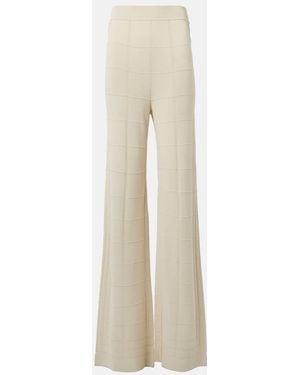 JOSEPH Knitted High-Rise Flared Pants - Natural