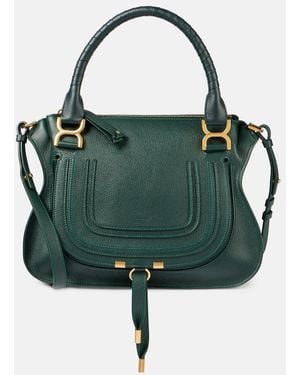 Chloé Marcie Leather Shoulder Bag - Green