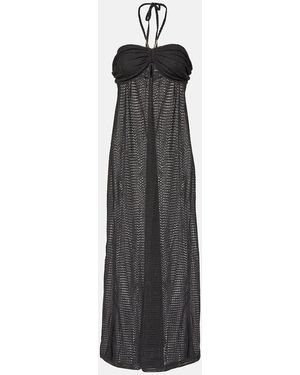 Melissa Odabash Mila Halterneck Knit Maxi Dress - Black