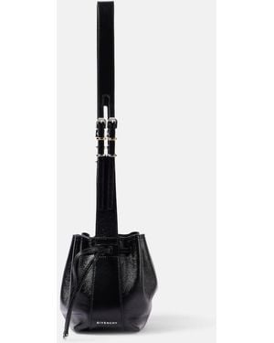 Givenchy Pumpkin Small Leather Bucket Bag - Black