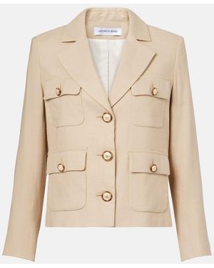 Veronica Beard Schuyler Linen-Blend Blazer - Natural