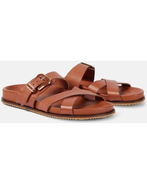 Gabriela Hearst Circle Leather Sandals - Brown