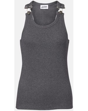 Jean Paul Gaultier Cotton Jersey Tank Top - Grey