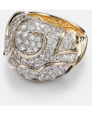 Marina B Onda Bombe 18Kt Ring With Diamonds - White