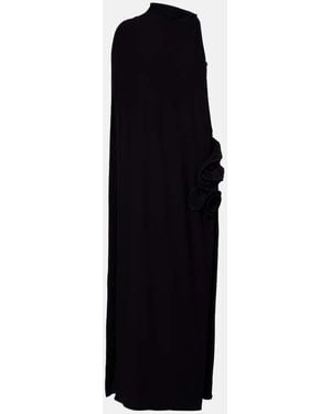 Magda Butrym Caped Asymmetric Gown - Black