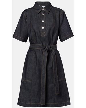 Bottega Veneta Denim Midi Dress - Black