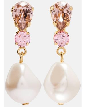 Jennifer Behr Kristina-Plated Drop Earrings - White
