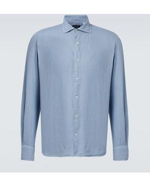 Thom Sweeney Linen Shirt - Blue