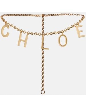 Chloé Letters Belt - Metallic