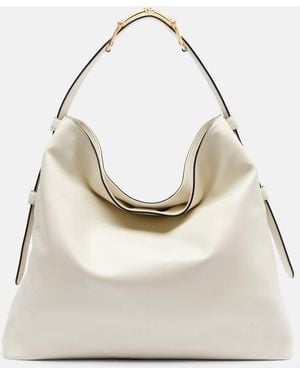 Gucci Beatrix Large Leather Shoulder Bag - Natural